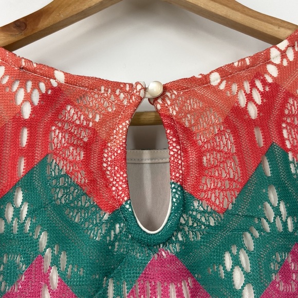 Sequin heart multicolor lace A line summer spring tunic - Picture 11 of 13